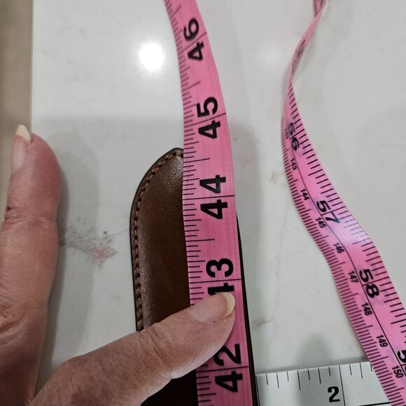 Tommy Bahama Tidal Wave Braided Leather & Canvas Belt Mens Navy/Beige 40" - Picture 8 of 8